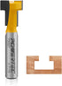POWERTEC T Track Router Bit, Tungsten Carbide Tipped Router Bit, 1/4 Shank,