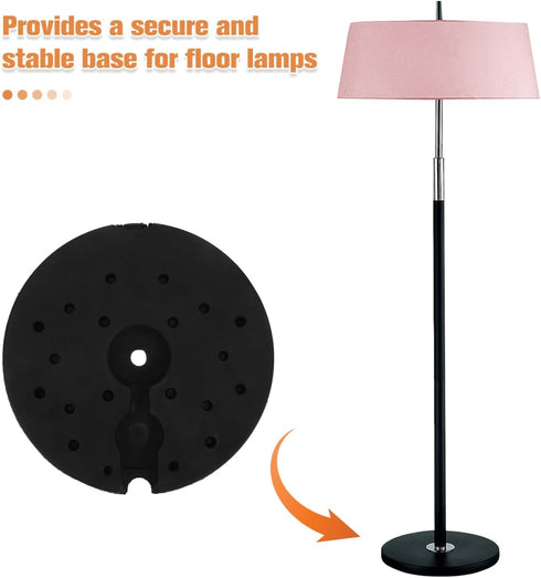 Counterweight POPETPOP Heavy Duty Plastic Lamp Base Weight Sturdy Table and Floor Lamp Chassis for Stability Corrosion