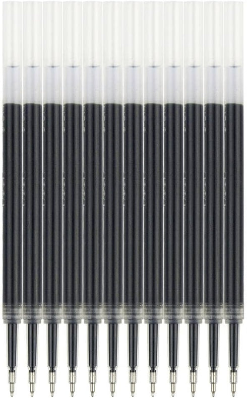 Gel Ink Pen Refills, 12 Count, Retractable Click Black Ink, 0.5mm Needle Fine Point Smooth Writing