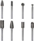Carbide Burr Set, 8pcs JESTUOUS 1/4 Inch Shank Diameter Double Cut Rotary Files for Metal Grinding and Polishing