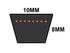 D&D DURA-Extreme XPZ587 or SPZX587 V-Belt - 10 x 587mm Vbelt