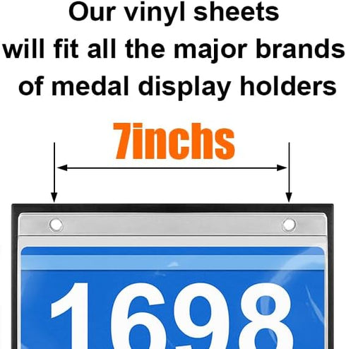 Album, 24 Race Bib Vinyl Sleeves, Display Holder With Cover for Marathon, Running Race Numbers
