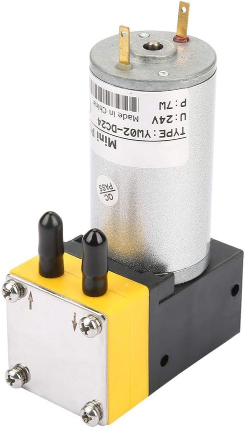 Oumefar 24V Miniature Diaphragm Pump - 0.4-1L/min Vacuum Pump for Air/Liquid