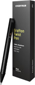Everyman Grafton Mini Twist Refillable 0.7mm Ball Point Pen Black, Sleek Anodized Aluminum Pocket Pen