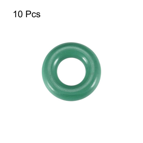 uxcell Fluorine Rubber O-Rings, 13mm OD 6mm ID 3.5mm Width FKM Seal Gasket for Machinery Plumbing, Green, Pack of 10