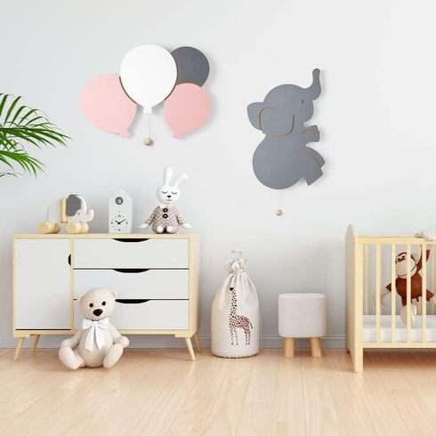 17.7 11.2 1.5-in Lumipets Lighted Balloons, Nursery Night Light, Wall Mounted Lighted, Battery Operated Cloud Light