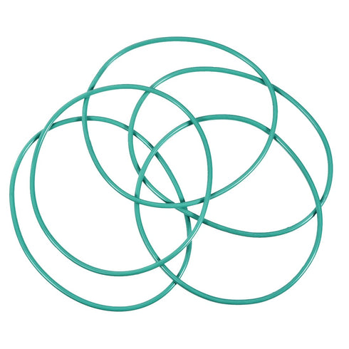 uxcell Fluorine Rubber O-Rings, Pack of 5 FKM Seal Gasket for Machinery Plumbing, 73mm OD 69.2mm ID 1.9mm Width, Green