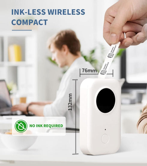 Phomemo D30 Bluetooth Wireless Mini Pocket Label Printer, Rechargeable Labeler Compatible with iPhone/Android