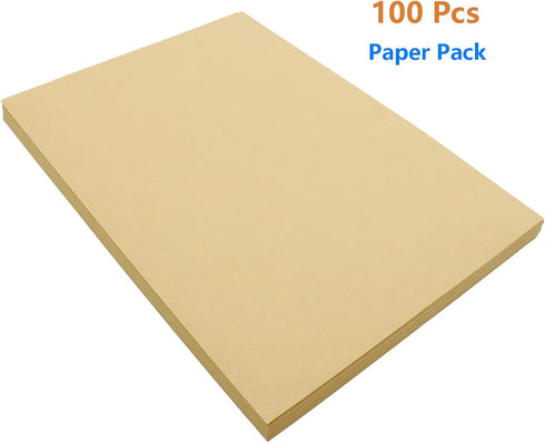 SAFYY 100 8-1/4" 11-11/16" Sheets Kraft Sticker Paper Labels, x Self Adhesive Shipping Labels-Compatible with Copier