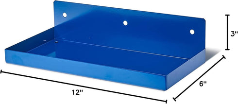 Triton Products 76126 Epoxy Coated Steel Shelf for DuraBoard Pegboard, 12" x 6"