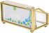 Hipiwe Glass Business Card Holder Stand - Gold Metal Frame Name Card Display Organizer for Office Desktop, Fits 80-100