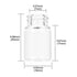 2ml Clear Glass Vials with Screw Caps, 1/2 Dram Leak-Proof Small Liquid Sample Vial, 25PCS