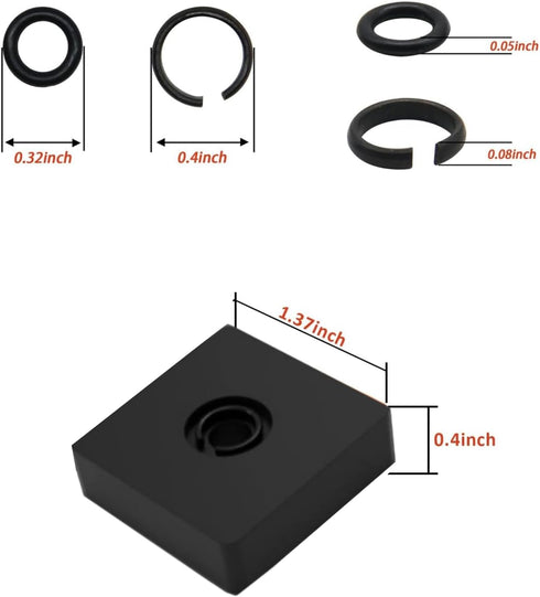 (12 Sets) 3/8" Impact Retaining Ring Clip Impact Friction Ring with O-Ring for Milwaukee Electric/Pneumatic Type Impact Wrench, Retainer Ring Anvil Install Tool Included by TALSWIF