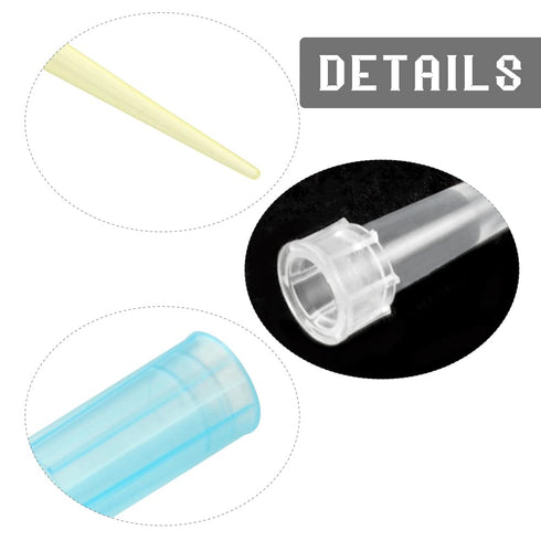 1500PCS Laboratory Universal Pipette Tips, 3 Sizes, Plastic Liquid Tips 10ul 200ul 1000ul