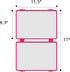 Magnetic Dry Erase White Board 11.5x17inch, Small Foldable Whiteboard for Kids, School, and Office (Pink)