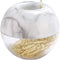 MultiBey Gold Paper Clips in Elegant Magnetic Marble White Clip Holder - 28mm, 100 Clips per Box