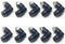 Pneumatic Male Elbow 5/32 Inch OD Tube x 10-32 UNF Push to Connect Fittings, Pack of 10 PL5/32-U10