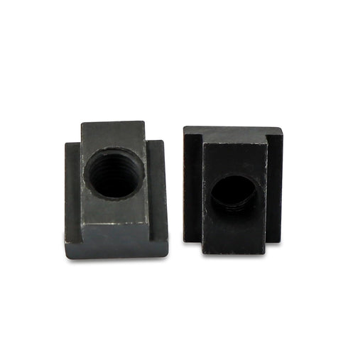 4pcs 3/8”-16 Threaded T-Slot Nuts, Black Oxide Finish Sliding Nuts T Track Accessories, Hammer Head Fastener for