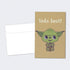 Tree-Free Greetings Yoda Best Thank You Cards - 12 Recycled 4x6 Cards & White Envelopes, USA Made