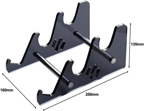 Sumgsn Black Mechanical Keyboard Storage Stand Display Keyboard Holder Transparent Acrylic Stand for Three Keyboard