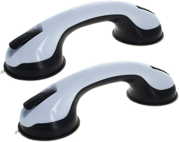 MroMax 2Pcs Grab Bar Suction Shower Handle Bathroom Balance Bar Safety Hand