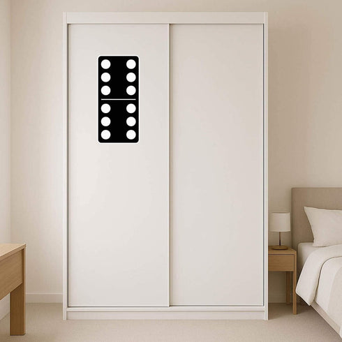 Azeeda (720mm) (DW00182458) 'Domino Game Tile' White Premium Vinyl Decal Sticker Waterproof, Durable & Easy to Apply