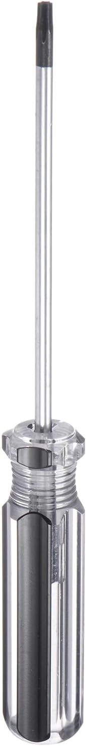 Magnetic Torx Screwdriver 3x75mm, T10H Steel Star 6 Point Head with Non-slip Handle