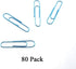 HAHIYO Large Paper Clips, 2 inches Length, Blue Vinyl Coated, 80 Pack for Home Office School