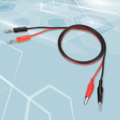 Output Cable Line Multimeter Banana Plug to Crocodile Alligator Clip Test Probe Wire, 30V 5A