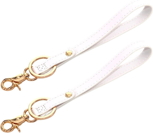 DONGGANGAJI Women's Keychain Wristlet Strap (2 Pack), Gold Keychain Holder for Keys and Hand Wrist Lanyard