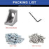 24pcs 2020 Corner Bracket Aluminum Extrusion Hardware T-Slotted Accessories with Screws for 8020 Profile Parts