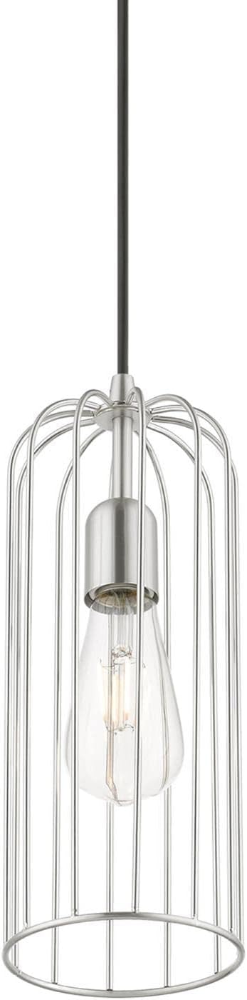 1 (49713-91) Livex Lighting Glenbrook Light Pendant in Brushed Nickel