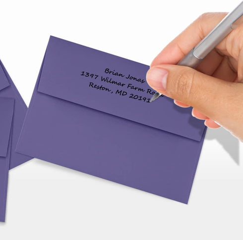 LUXPaper 4Bar A1 Invitation Envelopes | 3 5/8" x 5 1/8" | Peel & Press | 80lb. Text | Wisteria Purple | 50 Qty