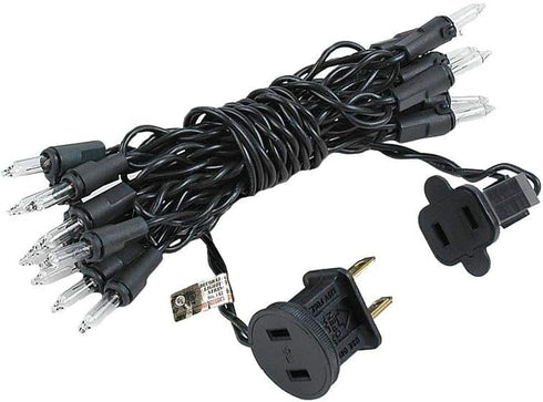 5 20 Bulbs Bulbs 4-Inch Novelty Lights Feet Vintage Short Mini Light String, Clear on Black Wire, Spacing Fairy Lights