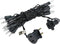 5 20 Bulbs Bulbs 4-Inch Novelty Lights Feet Vintage Short Mini Light String, Clear on Black Wire, Spacing Fairy Lights