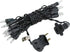 5 20 Bulbs Bulbs 4-Inch Novelty Lights Feet Vintage Short Mini Light String, Clear on Black Wire, Spacing Fairy Lights