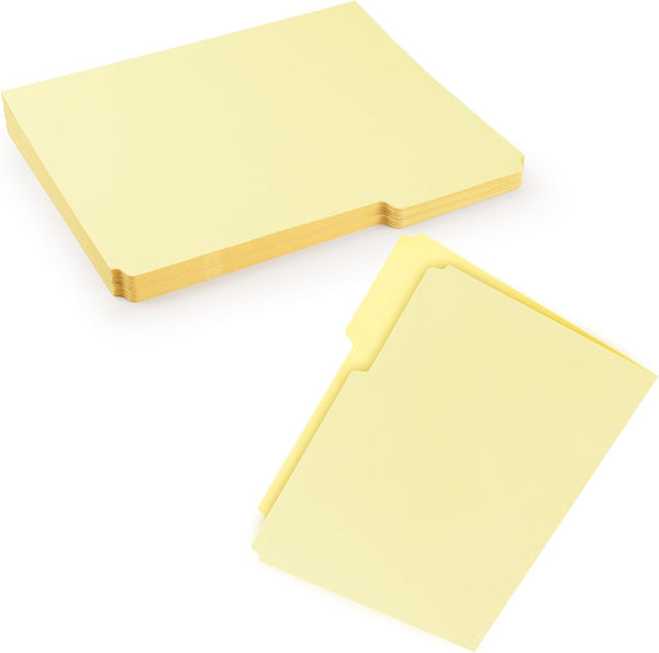 Lineco Archival Letter Size File Folders, 50 Pack, Acid-Free, Light Tan, 9.5" x 11.75" with 1/3-Cut Tab