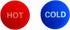 Zzooi Hot and Cold Water Pipe Labels, 2 Count Round 5cm