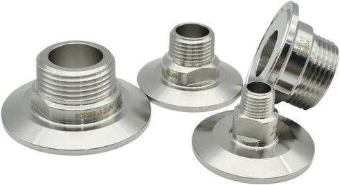 WSKJAFDL 1pcs 1/4-1in 304 50.5mm,3/8 NPT BSP Thread Stainless Steel Sanitary Fittings for Homemade Beer & Dairy
