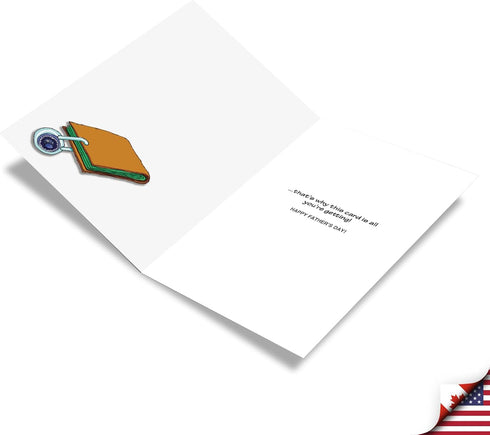 Happy Father's Day Greeting Card, Funny Notecard w/Envelope for Dad, NobleWorks - Smart with Money 0396