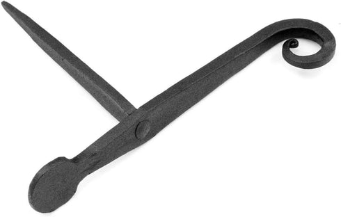 7 Renovators Supply Manufacturing Shutter Dogs In. Rat Tail Shaped Black Wrought Iron Shutter Dogs With Mounting