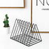 Sooyee Black Magazine Holder, 9 Slot Desktop File Sorter Organizer, Triangle Bookshelf Decor for Home Office