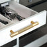 2 Pack Gold Knurled Cabinet Handles 3 3/4 Inch (96mm) Aluminum Drawer Pulls with Diamond Pattern, 5" Length
