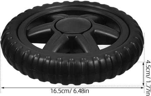 2-Piece Heavy-Duty Rubber Wheels for Shopping Carts - Shock Absorbing Casters