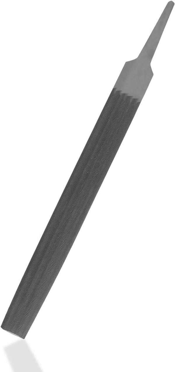 KALIM Half Round Medium Cut File, 6'' Length, High Carbon Steel Hand File for Wood and Metal