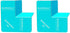 SureCorner 2.0 Sloped Corner Flashing for Windows - Pack of 2 to Fit with 1 Window, Teal