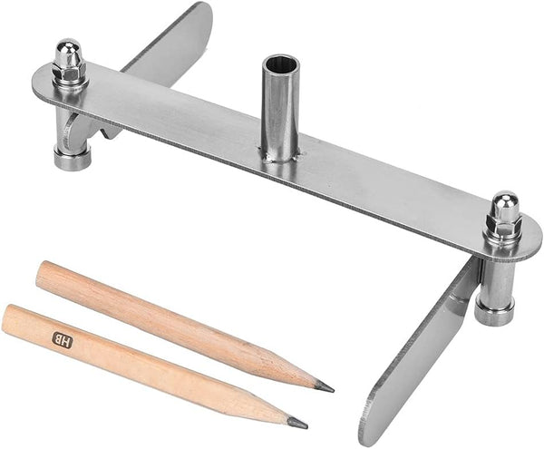 Center Finder - Stainless Steel Woodworking Marking Gauge Scriber Tool for Center Line Marking (40-100MM)