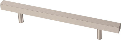 Franklin Brass Simple Square Bar Cabinet Pull, Stainless Steel, 5-1/16 in (128mm) Drawer Handle, 10 Pack