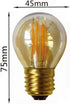 4W G45 Dimmable Bulb G45 Bulbs E26/E27 Light,G14/G45 Shape,E26/E27 Glass,2300K Pack 6 LED Filament LED Vintage Edison