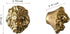 Wwxuanke Lion Door Knob, Brass Lion Head Knob, Creative Animal Knob for Wardrobe and Cabinet, 2 Pack Gold